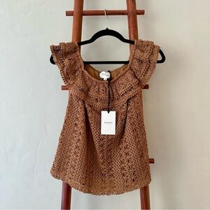 Sézane Lua Top - Coffee (NWT, Size S)